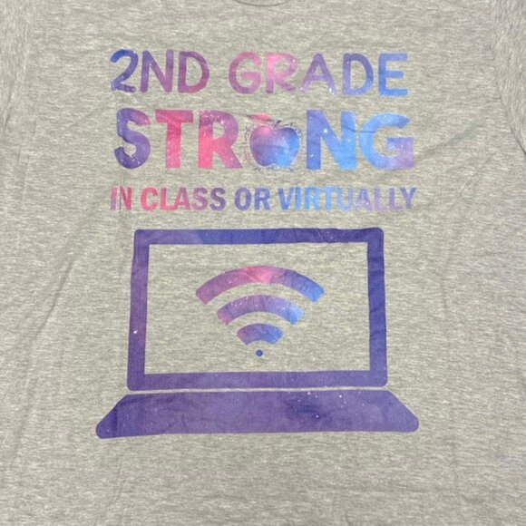 Second Grade Strong -- Adult 2XL NOS Gray T-Shirt - Picture 1 of 6